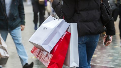 Customers out shopping