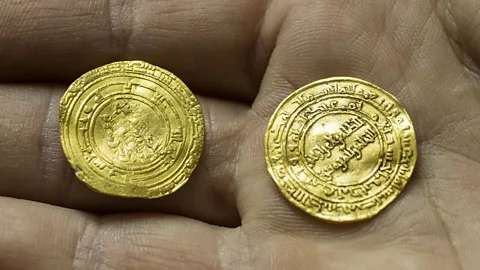 JACK GUEZ/Getty Images The coins were minted in the far-flung cities of Cairo, Egypt, and Palermo, Sicily (Credit: JACK GUEZ/Getty Images)