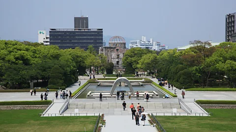 Hiroshi Higuchi/Getty Images Visitors say they experience a spike in their levels of empathy and comion known as ‘the Hiroshima Effect’ (Credit: Hiroshi Higuchi/Getty Images)
