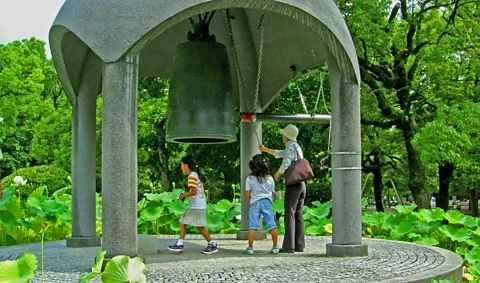 Angeles Marin Cabello All Peace Memorial Park visitors are welcome to ring the Peace Bell (Credit: Angeles Marin Cabello)