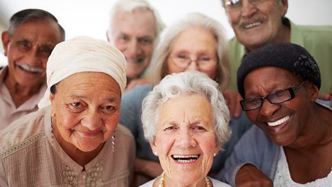 Photograph of elderly people