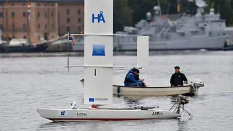 Aland Sailing Robots Some of the robot boats will eventually try to cross the Atlantic under their own power (Credit: Aland Sailing Robots)