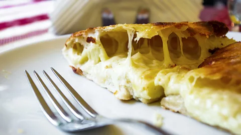 Wingedbull/Alamy Khachapuri – a cheese-stuffed flatbread – is beloved in Georgia (Credit: Wingedbull/Alamy)