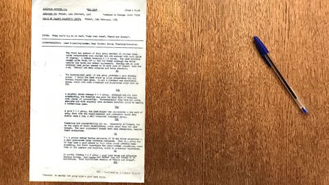 BBC Written Archives The Who's audition report (Credit: BBC Written Archives)