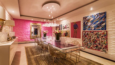 Mel Yates The Candy Room is a fun and loud dining room, created by Iggi Interior Design (Credit: Mel Yates)