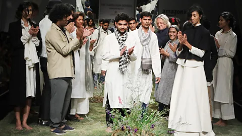The Handloom School The opening show for the a/w 2017 Amazon India Fashion Week was hosted by retailer Good Earth, and showcased fabrics from The Handloom School (Credit: The Handloom School)
