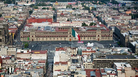 Alamy Some of Mexico City’s neighbourhoods are sinking by up to 30cm (12 inches) per year (Credit: Alamy)