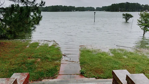 Alamy Flooding is worsening in the Hampton Roads area of Virginia, including at homes like this one (Credit: Alamy)