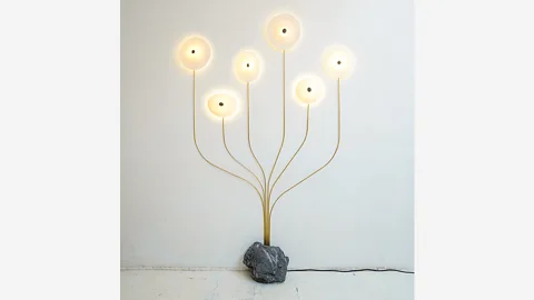 Courtesy Friedman Benda and gt2P Among the exhibits at the Miami Design fair are wall lights created with lava by gt2P or Great Things to People, 2016 (Credit: Courtesy Friedman Benda and gt2P)