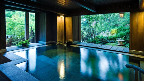 Alamy Popular modern bathrooms, with their minimalism and connection to nature, recreate purist and age-old bathing rituals practiced in Japan (Credit: Alamy)