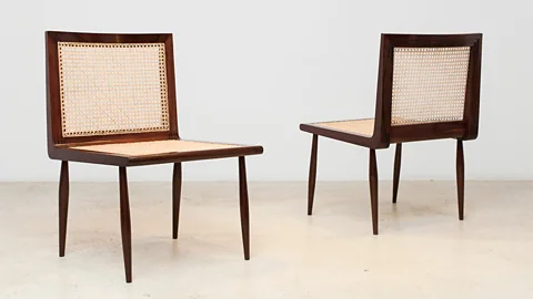 Espasso/ Eliseu Cavalcante Displayed at Espasso, Miami, are 1950 armchairs, by Joaquim Tenreiro, a pioneer of modernist Brazilian furniture (Credit: Espasso/ Eliseu Cavalcante)