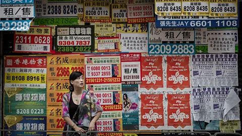 Getty Images Soaring property prices in Hong Kong mean many younger people are considering investing in housing elsewhere (Credit: Getty Images)