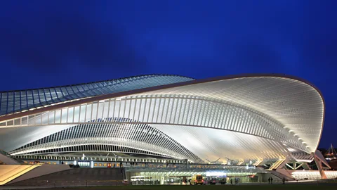 Getty Images The Liège-Guillemins station by architect Santiago Calatrava is one of a new generation of boldly-designed train stations (Credit: Getty Images)