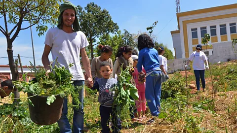 Ingrid Pullar A number of grass roots organisations are working hard to keep the landscaped garden a part of modern Moroccan life (Credit: Ingrid Pullar)