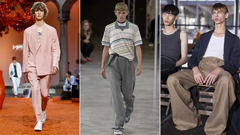 Left to right: oversized lines from Z Zenga; Lanvin; Acne