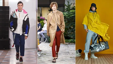 Left to right: outdoors materials from Valentino; Hermès; Z Zenga