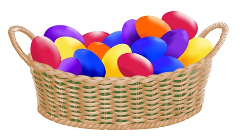 Focus image: Some painted eggs for Easter