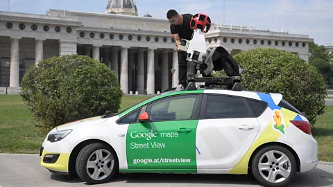 Getty Images A Google Street View car in Vienna in July 2017 (Credit: Getty Images)