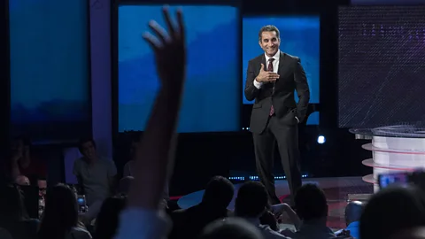 Getty Bassem Youssef started his YouTube programme, The B+ Show, named after his blood type, in the early days of the Arab Spring (Credit: Getty)