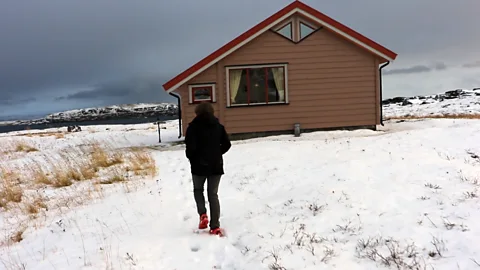 Young Islander builds ice fishing shack, hopes for winter catches