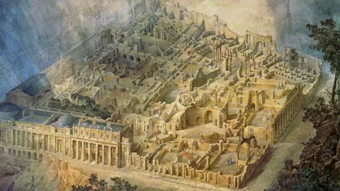 Alamy British painters also envisaged the future fall of their empire: Joseph Gandy depicted the Bank of England as a ruin (1830) (Credit: Alamy)