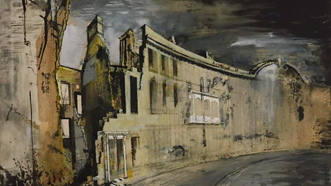 Tate In the 20th Century, painters began to depict ruins as an expression of horror in a new age of warfare – such as Somerset Place, Bath (1942) by John Piper (Credit: Tate)