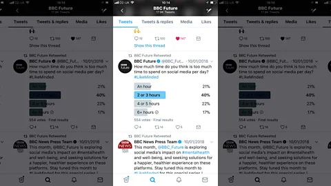 Sophia Smith Galer We polled our Twitter followers to find out what they thought qualified as too much time on social media (Credit: Sophia Smith Galer)