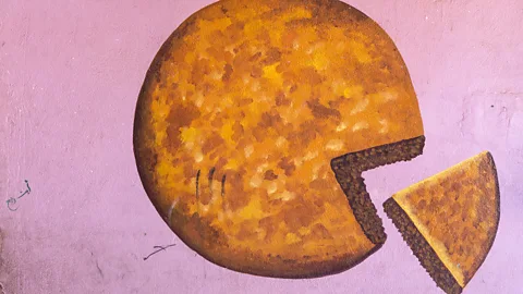 Chris Griffiths ‘Pizza’ symbols to mark where you can order a takeaway madfouna (Credit: Chris Griffiths)