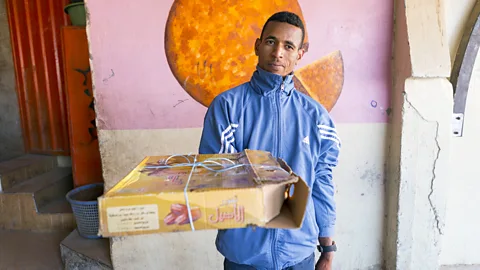 Chris Griffiths Berber-style flat breads are even served to go in a cardboard box (Credit: Chris Griffiths)