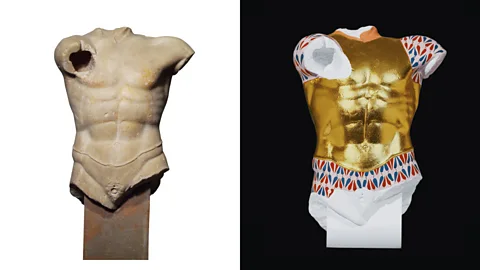 Fine Arts Museums of San Francisco Some statues were ornamented with garments, such as this cuirasse (Credit: Fine Arts Museums of San Francisco)