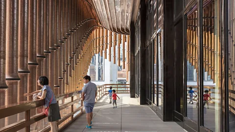 Heatherwick Studio and Foster + Partners The Fosun Foundation arts centre, Shanghai, has an opulent façade with layers of tassel-shaped tubes inspired by Chinese weaving (Credit: Heatherwick Studio and Foster + Partners)