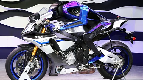 Alamy Motobot 2.0 is an autonomous robot designed to race a motorbike at high speed (Credit: Alamy)