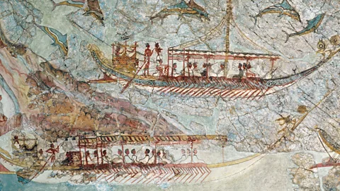 De Agostini/G. Nimatallah/Getty Images The Minoans were seafarers whose empire may have extended as far as Egypt and Syria (Credit: De Agostini/G. Nimatallah/Getty Images)