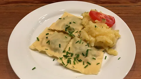 Kristin Vuković Maultaschen is a type of German stuffed pasta filled with meat and cheese (Credit: Kristin Vuković)