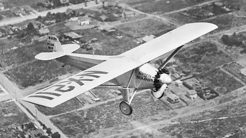 Bettmann/Getty Images Roebling crafted every control cable on the iconic Spirit of St Louis, which was used to complete the first solo non-stop transatlantic flight (Credit: Bettmann/Getty Images)