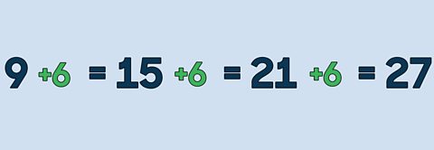 a number sequence adding 6