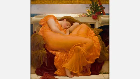 Museo de Arte de Ponce. The Luis A. Ferré Foundation, Inc. Flaming June includes a toxic oleander branch, which can symbolise the link between sleep and death (Credit: Museo de Arte de Ponce. The Luis A. Ferré Foundation, Inc.)