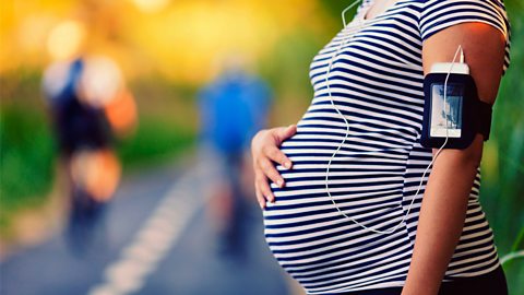 Pregnant woman exercising