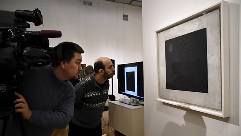 Alamy Kazimir Malevich painted his Black Square in 1915 – in 2015 microscopic examination revealed a racist joke within (Credit: Alamy)