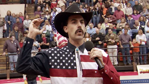 Alamy Sacha Baron Cohen is known for adopting satirical accents (Credit: Alamy)