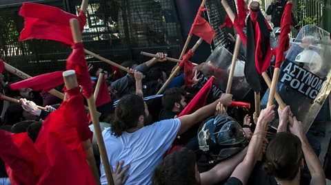 Getty Images Tough austerity measures in Greece have seen funding to higher education slashed sparking a series of protests (Credit: Getty Images)