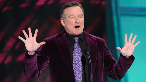 Getty Images Researchers Mark Beeman and John Kounios found people who laughed at Robin Williams comedy clips were better at solving puzzles (Credit: Getty Images)