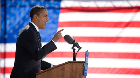 Alamy During his 2008 presidential campaign, Barack Obama paid tribute to Dr King’s legacy, framing their generational relationship in biblical terms (Credit: Alamy)