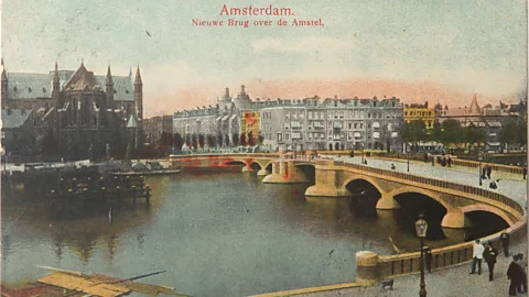 Photopat vintage/Alamy Anne mentioned in her letter that she collected postcards, and included a postcard of Amsterdam (Credit: Photopat vintage/Alamy)