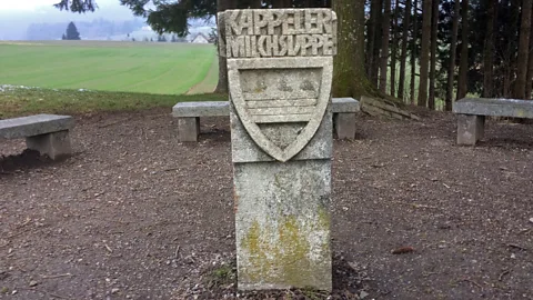 Mike MacEacheran In 1529, the Zug and Zürich armies brokered a truce over the soup at what is now known as the Milchsuppestein (Credit: Mike MacEacheran)