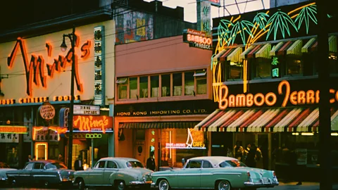 Archive Photos/Getty Images By the 1960s, Vancouver’s neon became a symbol of deep civic controversy (Credit: Archive Photos/Getty Images)