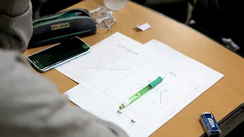 Kwon Moon Eun-Joo Lee says drawing a bicycle helps students learn about masculinity and femininity. It’s part of her marriage and family course at Dongguk University (Credit: Kwon Moon)