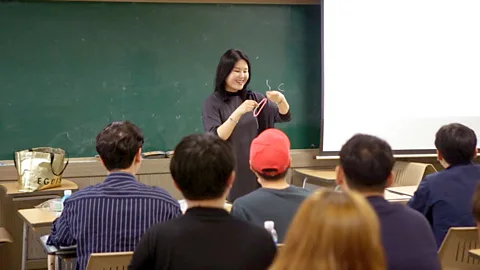 Kwon Moon The rising cost of living and work pressures mean students are putting off marriage and families, says Lee (pictured) (Credit: Kwon Moon)