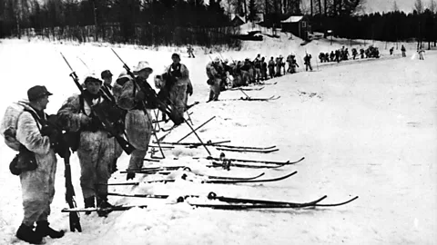 Getty Images Finnish troops were far outnumbered by the Soviet troops in the Winter War, which was fought from 1939 to 1940 (Credit: Getty Images)