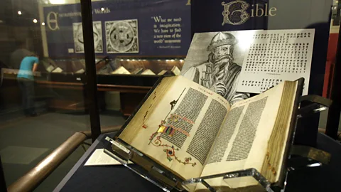 Ann Johansson/Getty Images Of the 150 to 180 Bibles Gutenberg originally printed, only 48 remain in the world today (Credit: Ann Johansson/Getty Images)